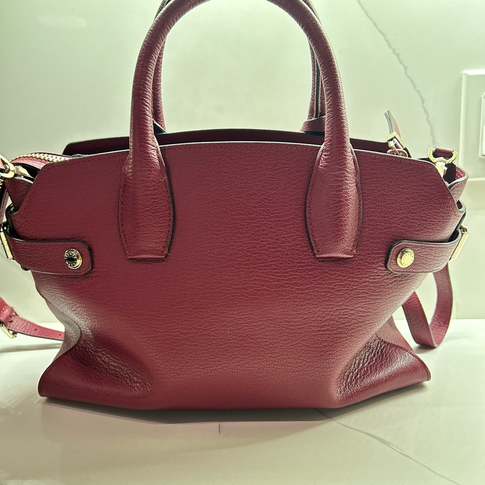 Henri Bendel Burgundy Floral Satchel - Picture 6 of 11